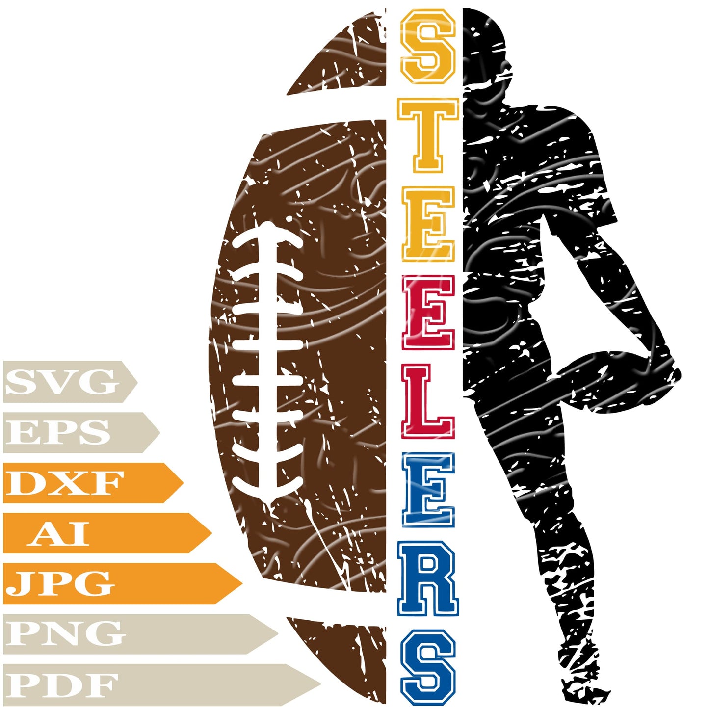Steelers Football, Pittsburgh Steelers Logo Svg File, Image Cut, Png, For Tattoo, Silhouette, Digital Vector Download, Cut File, Clipart, For Cricut