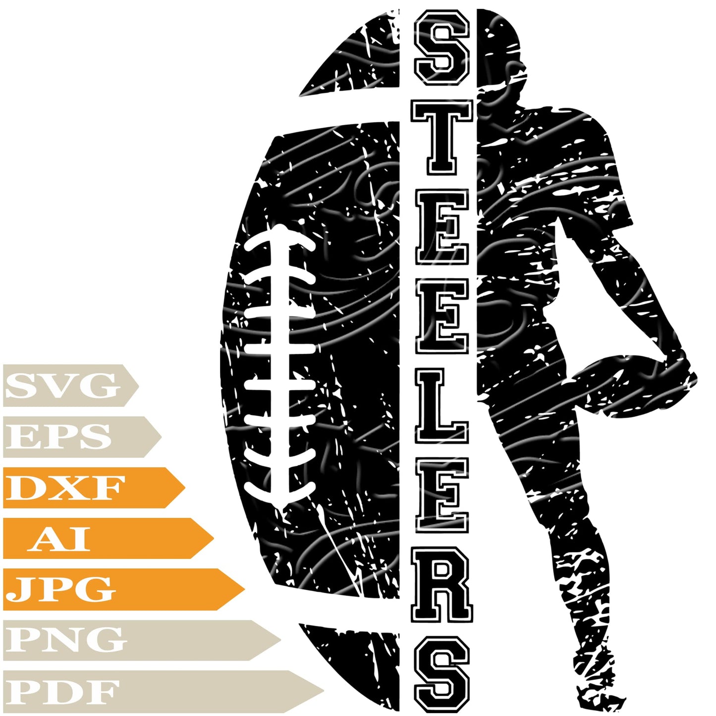 Steelers Football, Pittsburgh Steelers Logo Svg File, Image Cut, Png, For Tattoo, Silhouette, Digital Vector Download, Cut File, Clipart, For Cricut