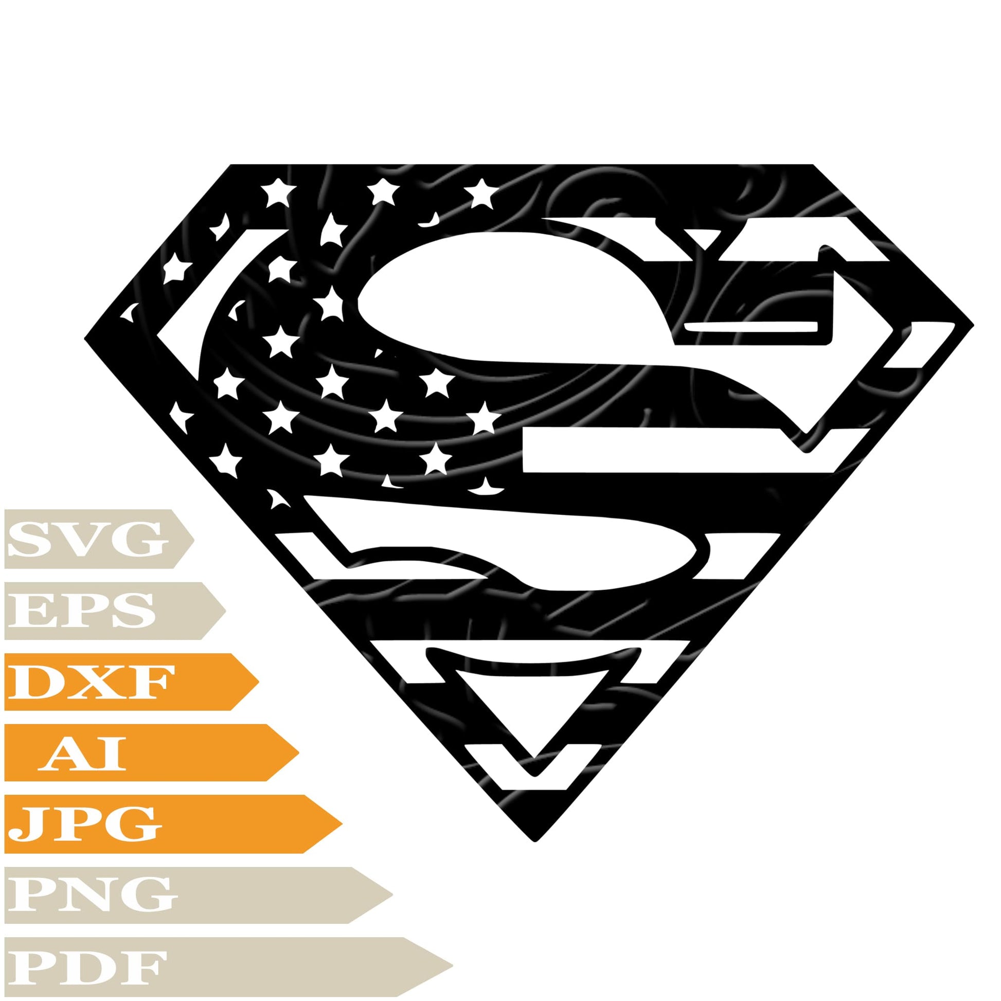 Super SVG-Usa Flag Star Personalized SVG-Superman Logo Drawing SVG-Super Usa&nbsp; Flag Vector Illustration-PNG-Decal-Cricut-Digital Files-Clip Art-Cut File-For Shirts-Silhouette