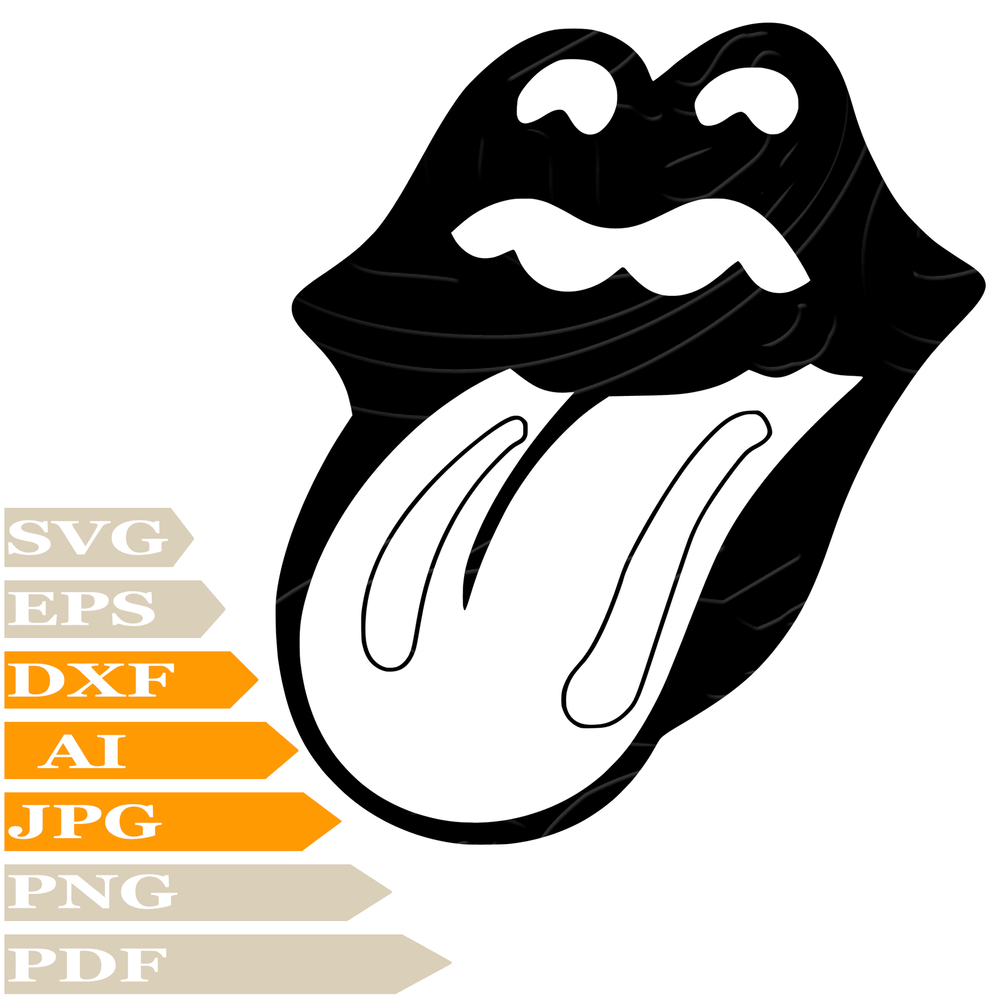 The Rolling Stones SVG-Rolling Stones Personalized SVG-The Rolling Stones Logo Drawing SVG-Music Band The Rolling Stones Logo Vector Illustration-PNG-Decal-Cricut-Digital Files-Clip Art-Cut File-For Shirts-Silhouette
