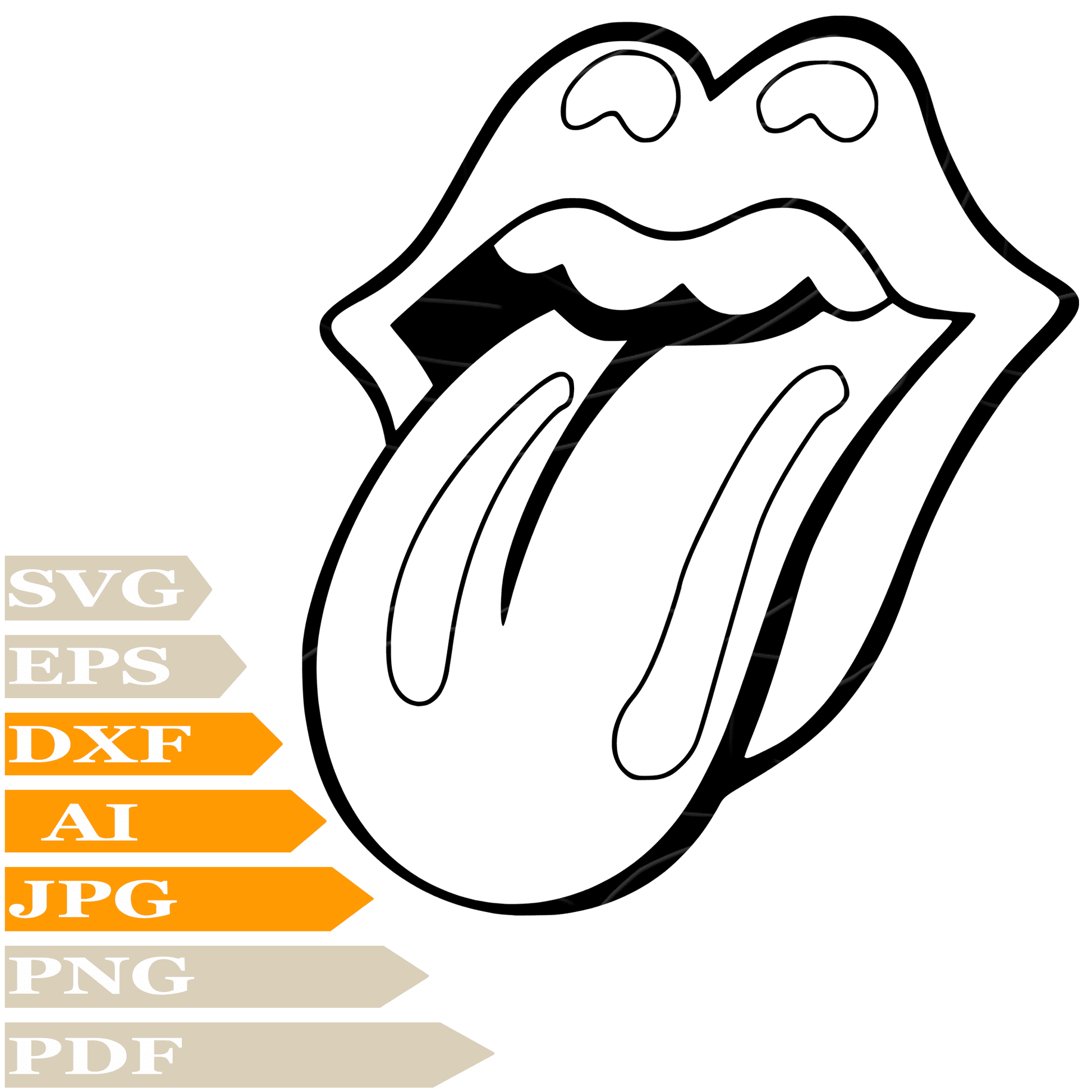 The Rolling Stones SVG-Rolling Stones Personalized SVG-The Rolling Stones Logo Drawing SVG-Music Band The Rolling Stones Logo Vector Illustration-PNG-Decal-Cricut-Digital Files-Clip Art-Cut File-For Shirts-Silhouette
