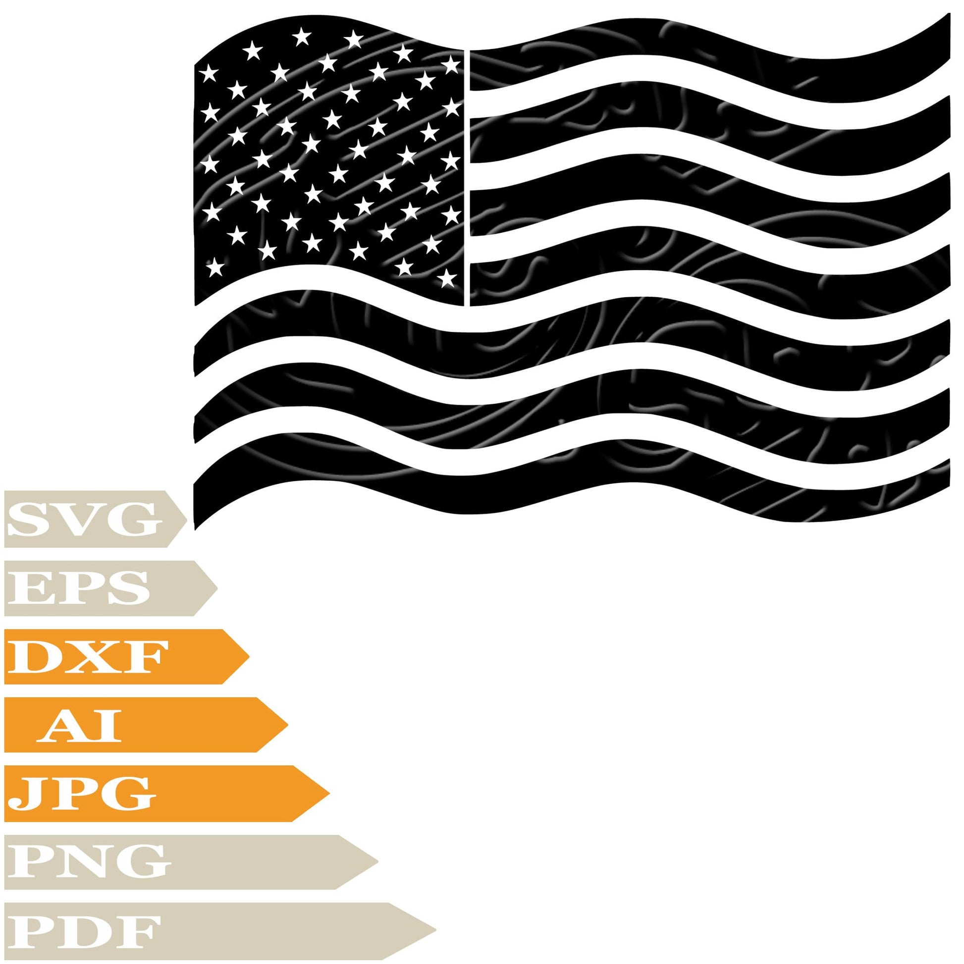 Usa Flag, Star Striped Flag Svg File, Image Cut, Png, For Tattoo, Silhouette, Digital Vector Download, Cut File, Clipart, For Cricut