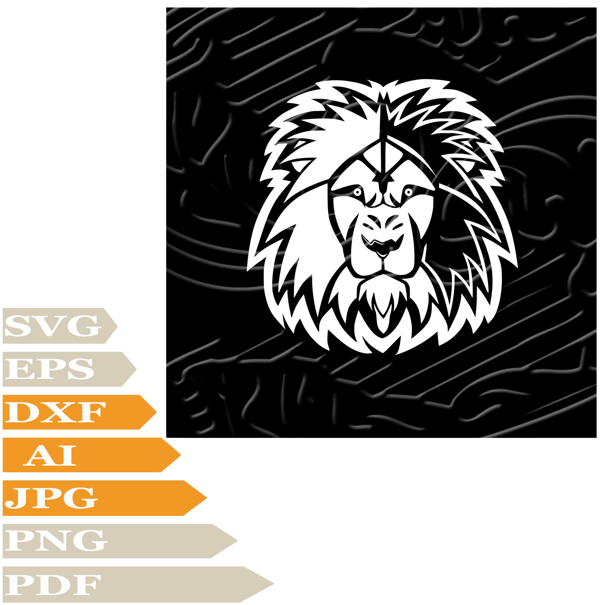 Lion Svg File, Wild Lion Head Svg Design, King Animals Lion Clipart, L ...
