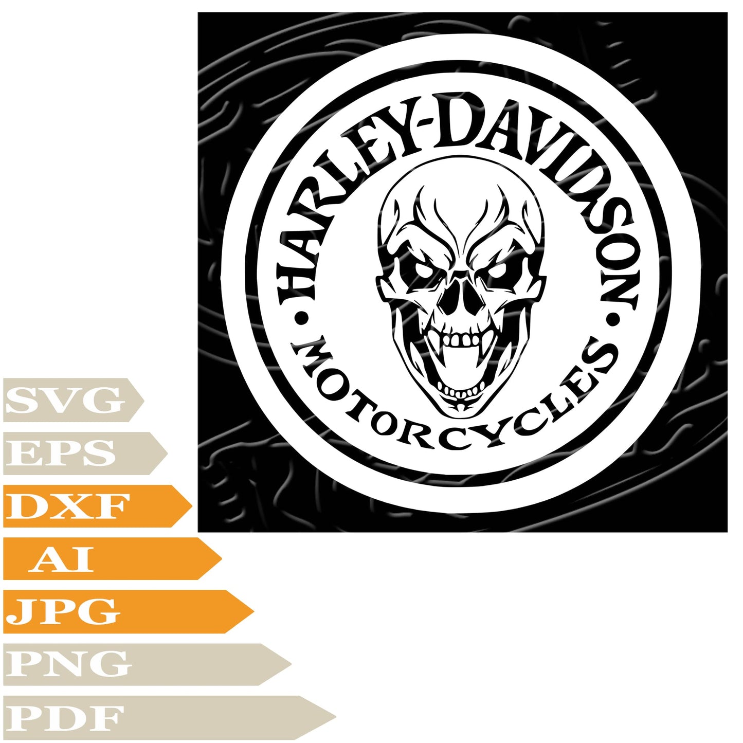 Skull Svg File, Skull Harley Davidson Svg Design, Harley Davidson Logo Png, Skull Vector Graphics, Harley Davidson Logo Svg For Tattoo, Skull Harley Davidson Svg For Cricut