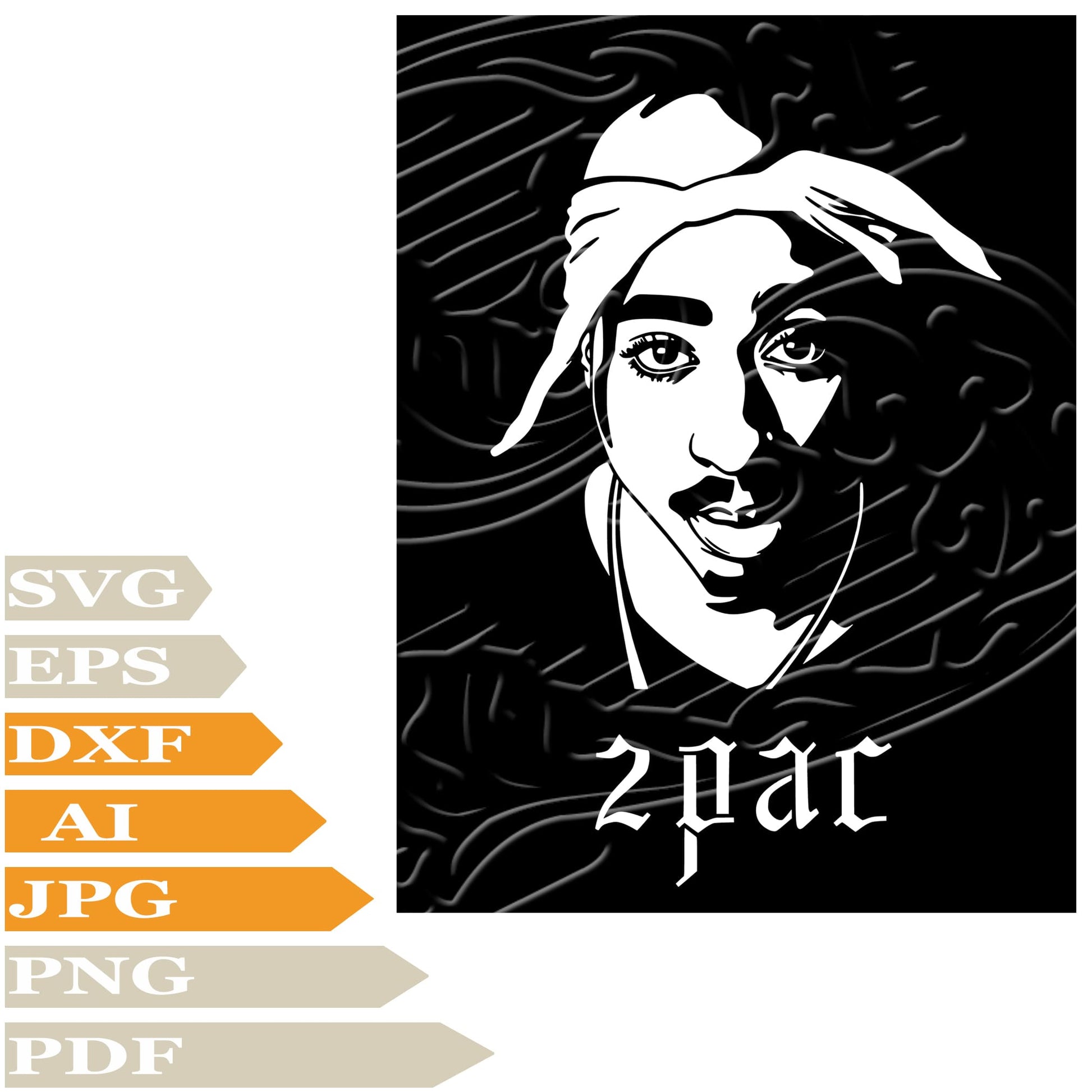 Tupac Shakur  Svg File,Tupac Amar Shakur Svg Design, 2Pac makaveli Png, Hip Hop King Music Svg File,Tupac Shakur Face Vector Graphics, 2Pac Makaveli Svg For Tattoo, Tupac Shakur Svg For Cricut