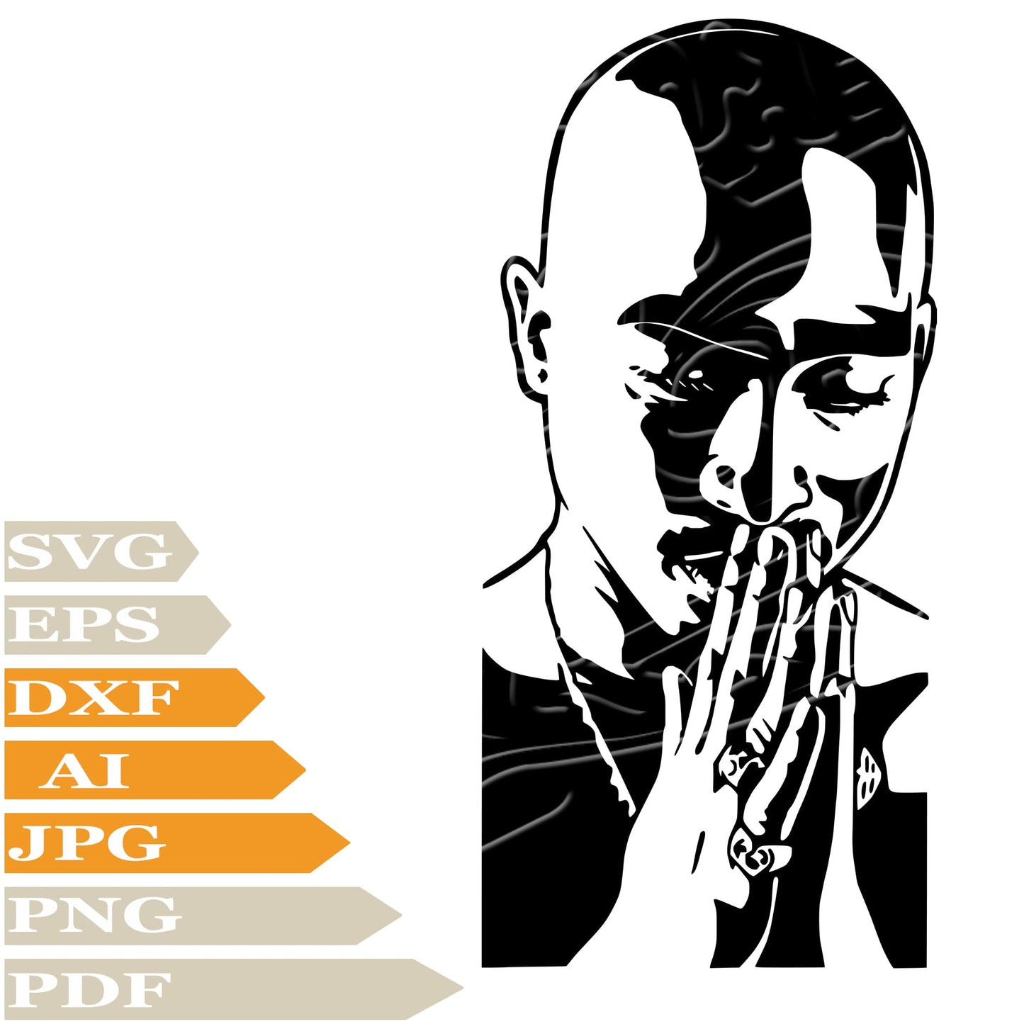 Tupac Shakur, 2Pac Svg File, Image Cut, Png, For Tattoo, Silhouette, Digital Vector Download, Cut File, Clipart, For Cricut
