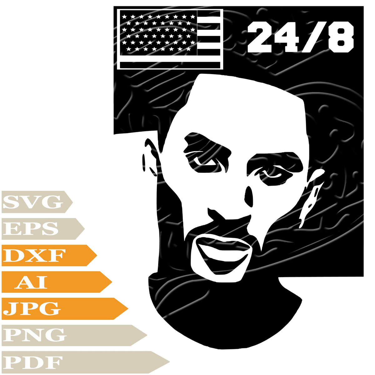 Usa Flag, Kobe Bryant Black Mamba Svg File, Image Cut, Png, For Tattoo ...