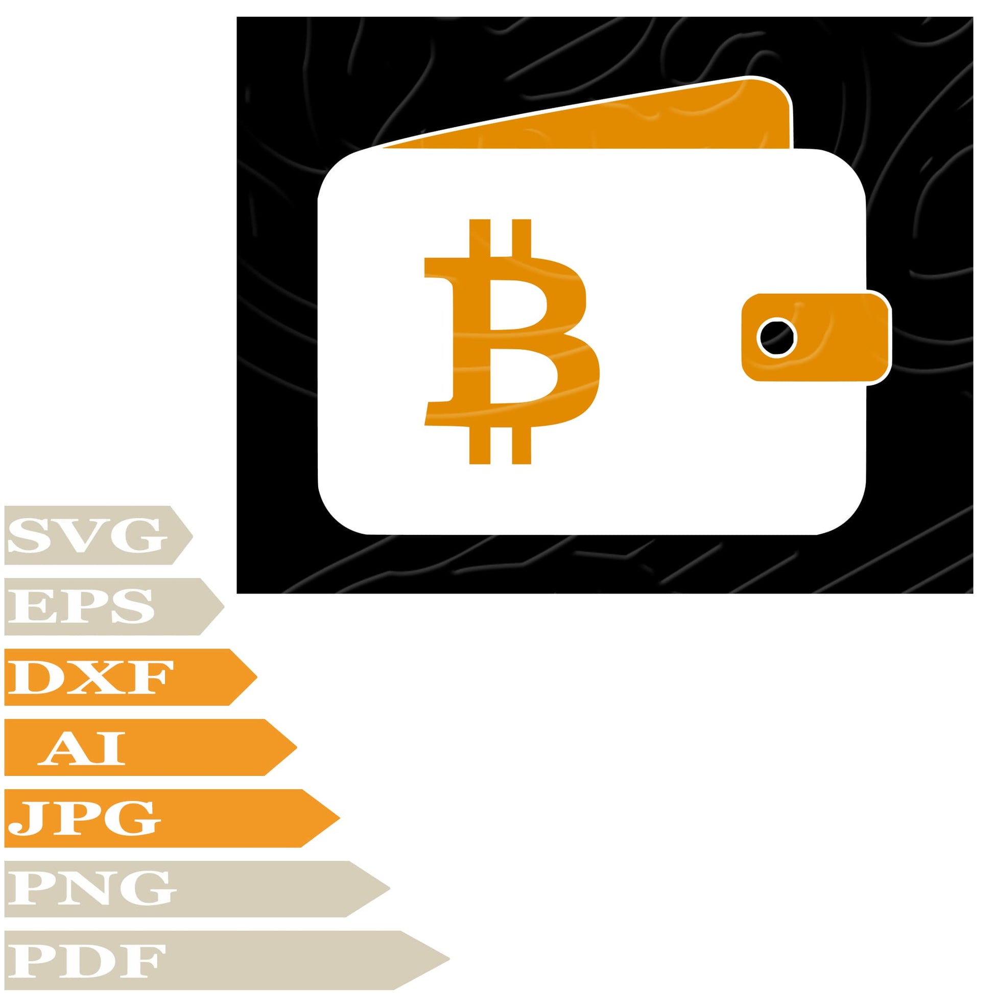 Wallet SVG, Money Wallet SVG Design, Bitcoin Logo PNG, Wallet Vector Graphics, Money Wallet Digital Instant Download, Money Wallet For Cricut, Clip Art, Cut File, T-Shirts, Silhouette