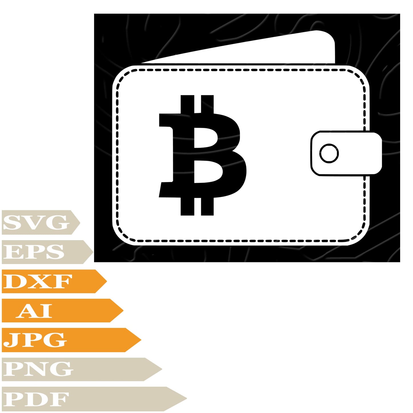 Wallet SVG, Money Wallet SVG Design, Bitcoin Logo PNG, Wallet Vector Graphics, Money Wallet Digital Instant Download, Money Wallet For Cricut, Clip Art, Cut File, T-Shirts, Silhouette