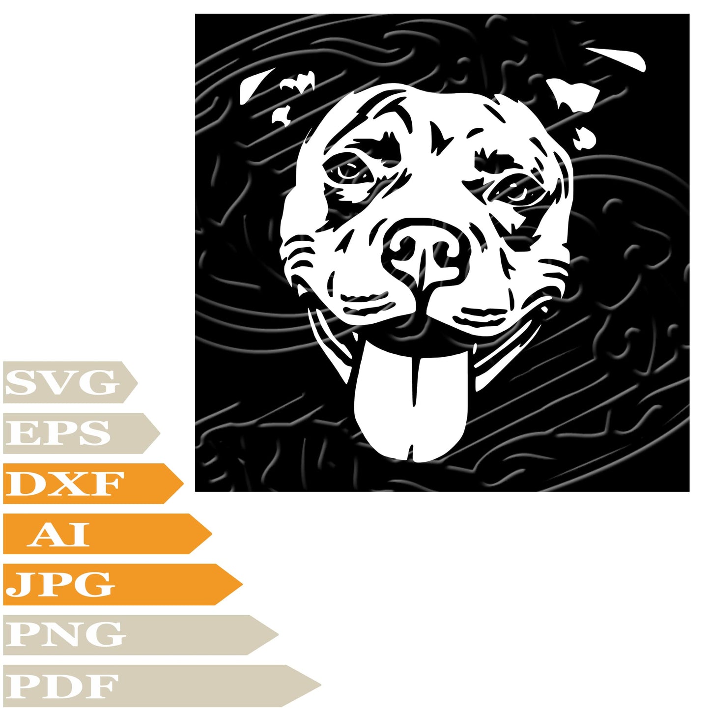 Pitbull,Pitbull Head Svg File, Image Cut, Png, For Tattoo, Silhouette, Digital Vector Download, Cut File, Clipart, For Cricut