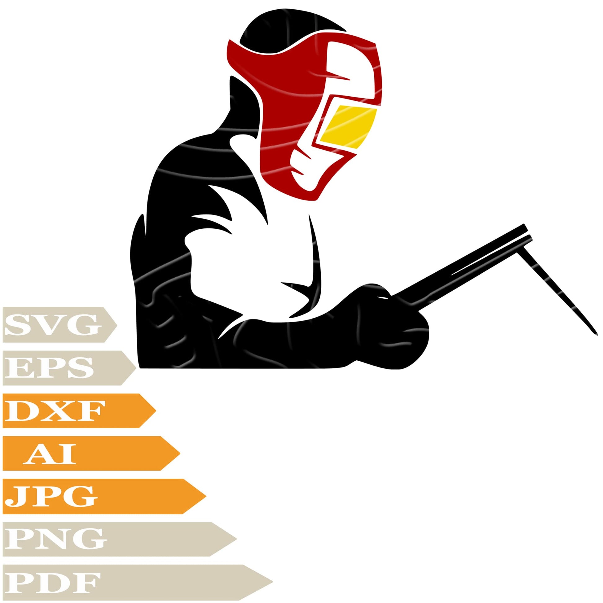 Welder SVG File, Welding SVG Design, Welder SVG Cricut, American Welder Digital Vector, PNG, Image Cut, Clipart, Cut File, Print, Decal, Shirt, Silhouette