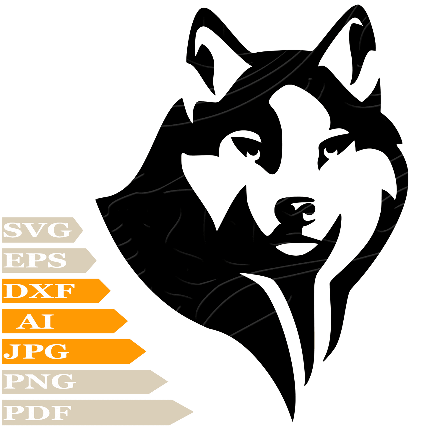 Wolf SVG File, Wolf Head SVG Design, Wolf Face SVG Cricut,Wild Wolf  Digital Vector, PNG, Image Cut, Clipart, Cut File, Print, Decal, Shirt, Silhouette