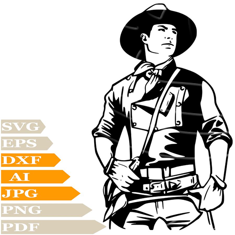 sofvintage,Cowboy SVG File, Criminal Shooter SVG Design, Lonely Cowboy PNG, Ranger Vector Cut File For Cricut, Clipart, T–Shirt, Wall Sticker, Printable, For Tattoo, Silhouette