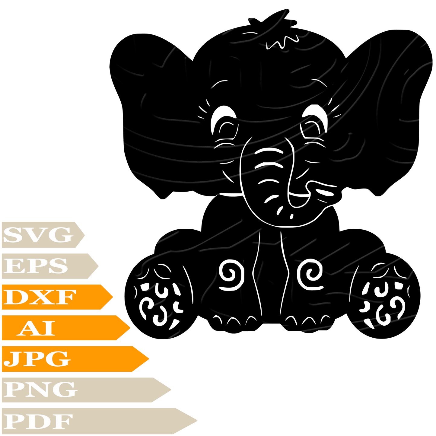 Sofvintage-Elephant SVG-Cute Elephant SVG Design-Funny Elephant SVG File-Elephant Digital Vector Download-Cute Elephant PNG-Funny Elephant For Cricut-Elephant Clip art-Cute Elephant-Cut File-Elephant T-Shirt-Elephant Wall Sticker-Elephant For Tattoo-Funy Elephant Printable-Cute Elephant Silhouette