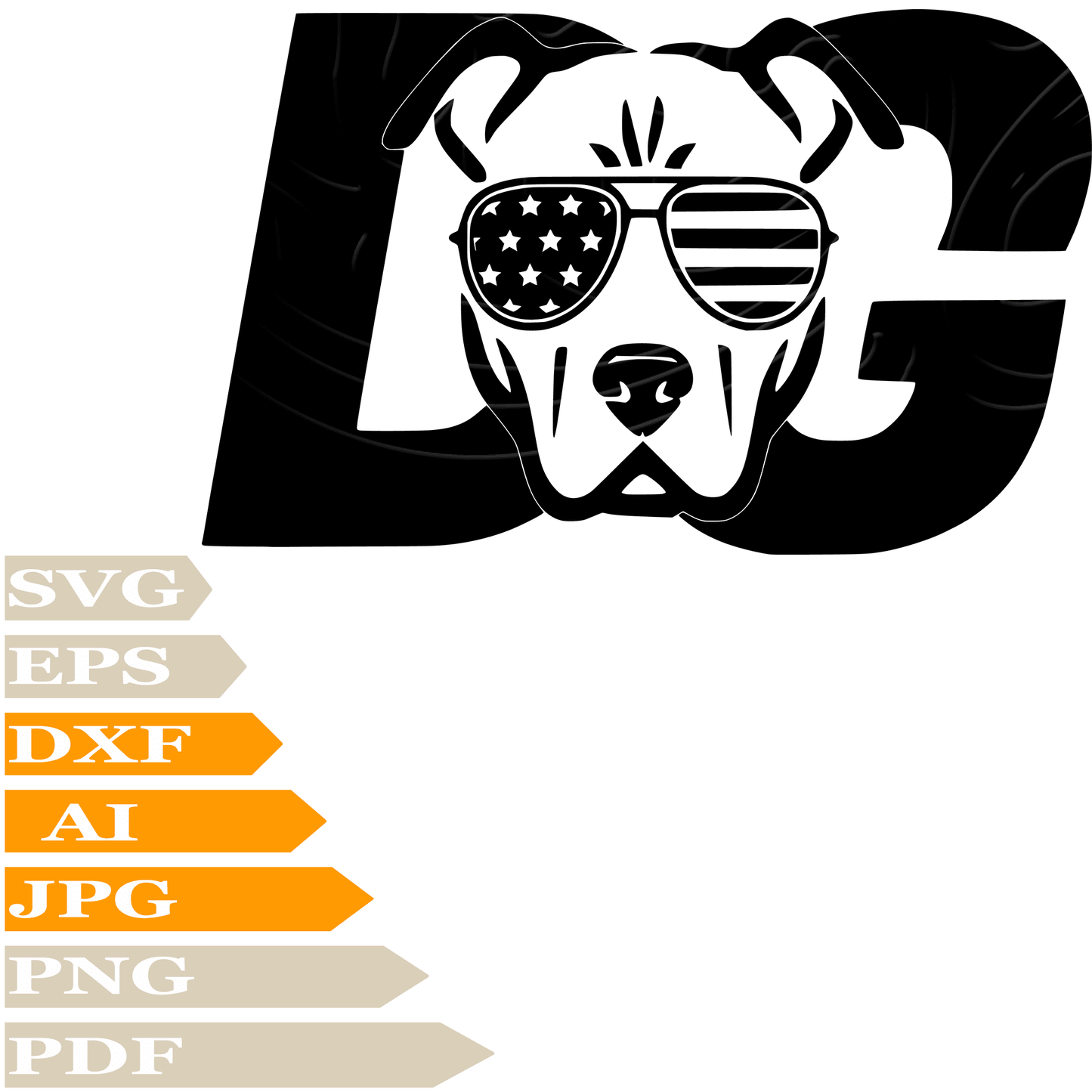 sofvintage,Pitbull SVG File, Pitbull Dog SVG Design, Pitbull Head PNG, Pitbull With Sunglasses Vector Cut File For Cricut, Clip Art, T–Shirt, Wall Sticker, Printable, For Tattoo, Silhouette