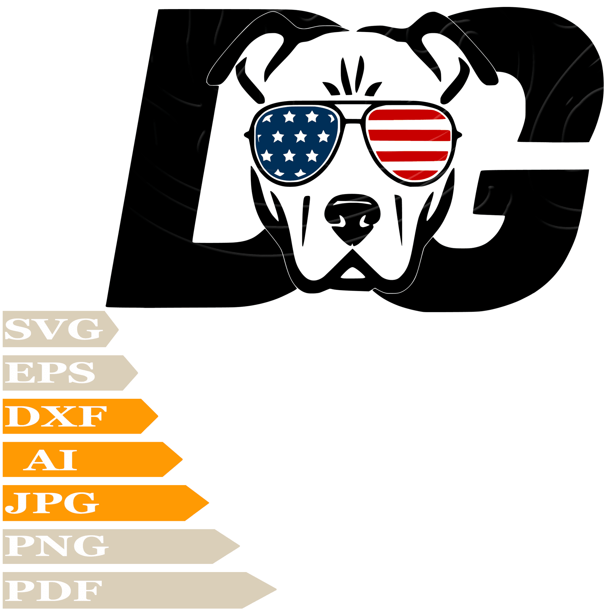 sofvintage-Pitbull SVG File, Pitbull Dog SVG Design, Pitbull Head PNG, Pitbull With Sunglasses Vector Cut File For Cricut, Clip Art, T–Shirt, Wall Sticker, Printable, For Tattoo, Silhouette