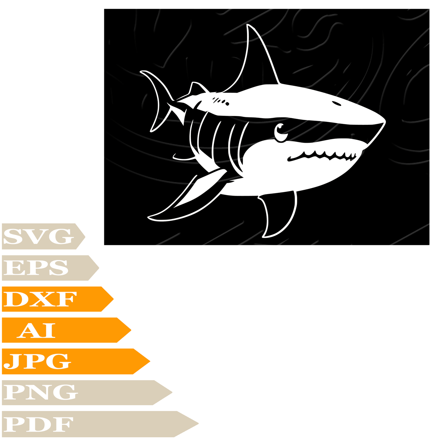 Sofvintage-Shark-Shark SVG-Shark In Ocean SVG Design-Great White Shark SVG File-Shark PNG-White Shark Vector Graphics-Shark For Cricut-Hungry Shark Clip art-White Shark Cut File-Shark T-Shirt-Wild Shark Wall Sticker-Shark For Tattoo-White Shark Printable-Shark Silhouette