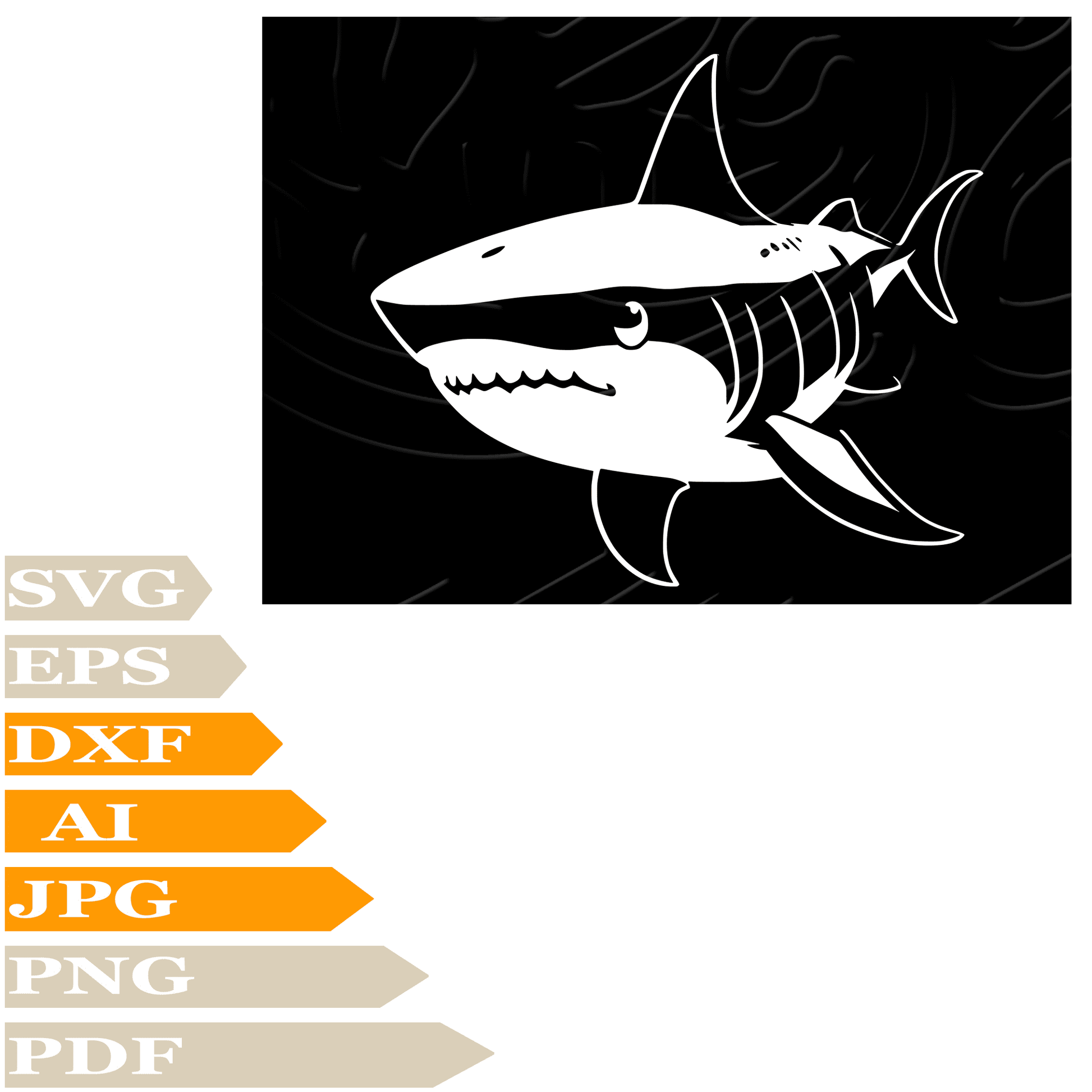 Sofvintage-Shark-Shark SVG-Shark In Ocean SVG Design-Great White Shark SVG File-Shark PNG-White Shark Vector Graphics-Shark For Cricut-Hungry Shark Clip art-White Shark Cut File-Shark T-Shirt-Wild Shark Wall Sticker-Shark For Tattoo-White Shark Printable-Shark Silhouette