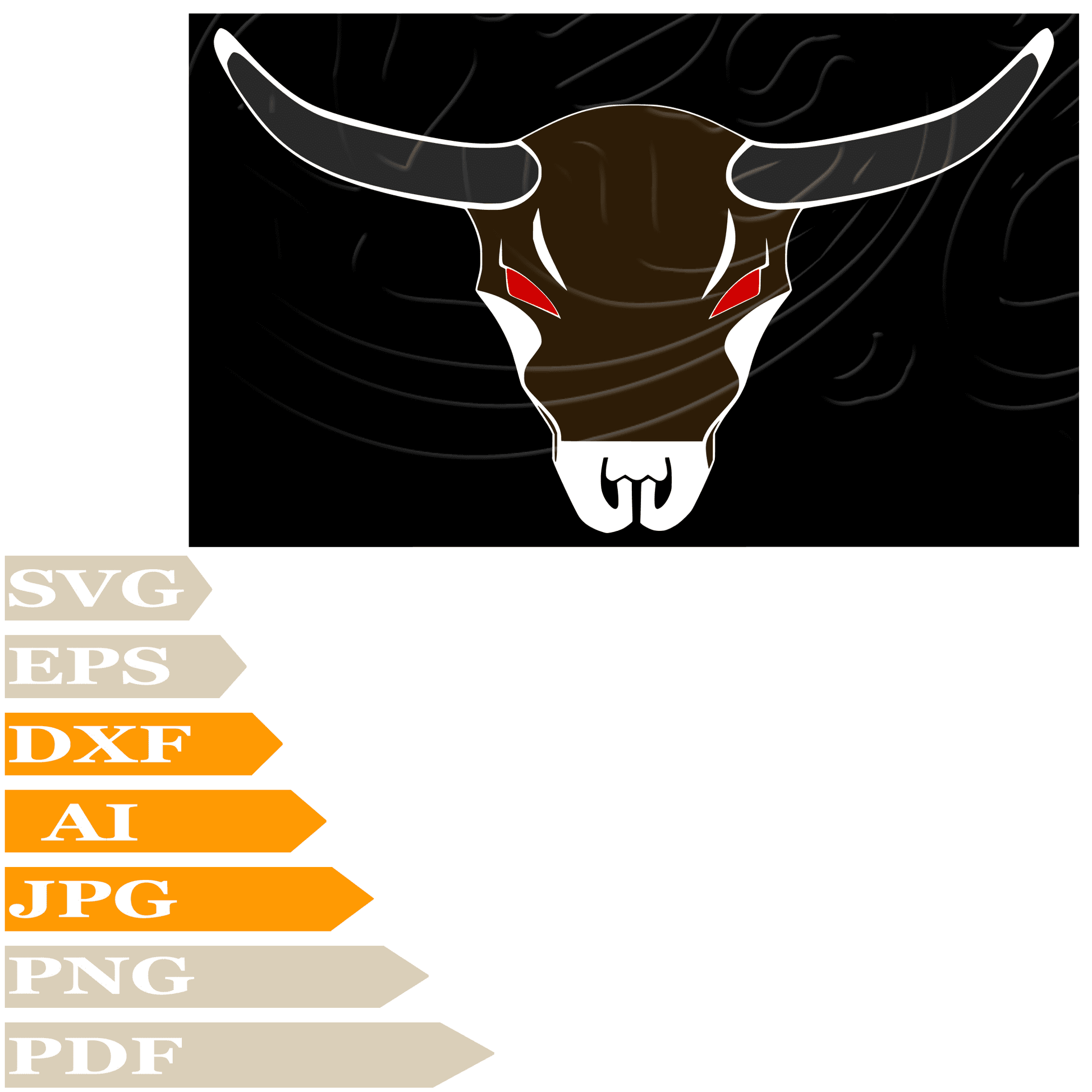 Sofvintage-Skull SVG-Skull Bull SVG Design-Bull Head SVG File-Bull Digital Vector Download-Bull Head PNG-Skull Bull For Cricut-Bull Clip art-Cut File-Skull Bull T-Shirt-Skull Wall Sticker-Bull Skull For Tattoo-Bull Hrad Printable-Skull Bull Silhouette