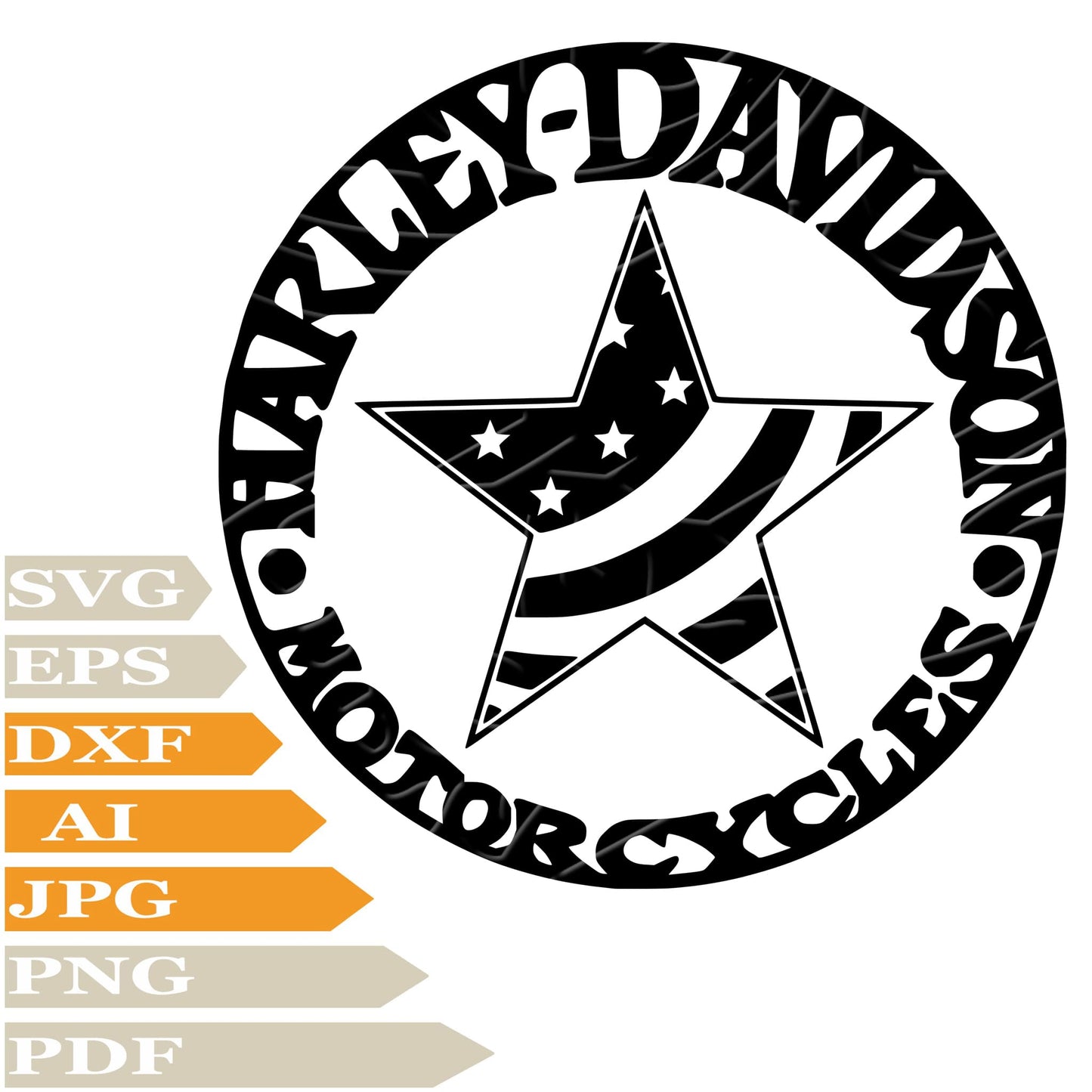 sofvintage,Harley Davidson Logo SVG File, American Star Harley Davidson SVG Design, USA Flag Harley Davidson Logo PNG, Harley Davidson Vector Graphics, Cut File, For Cricut, Clipart, T–Shirt, For Tattoo, Silhouette